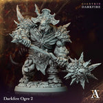 3D printed Darkfire Ogre model by Last Hope Miniatures, detailed fantasy creature for tabletop gaming and display.