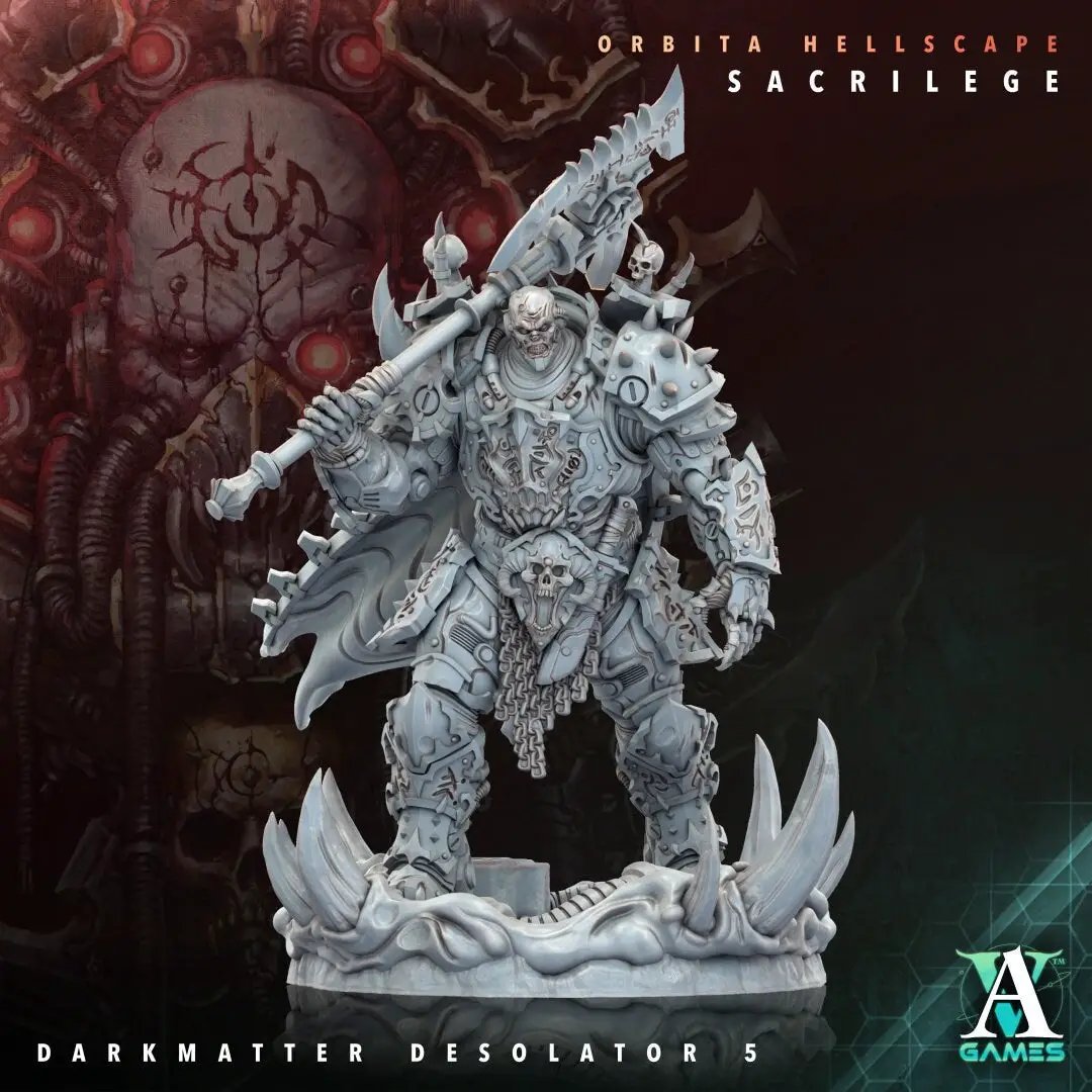 3D printed Darkmatter Desolator model by Last Hope Miniatures, featuring detailed sci-fi design and intricate textures.
