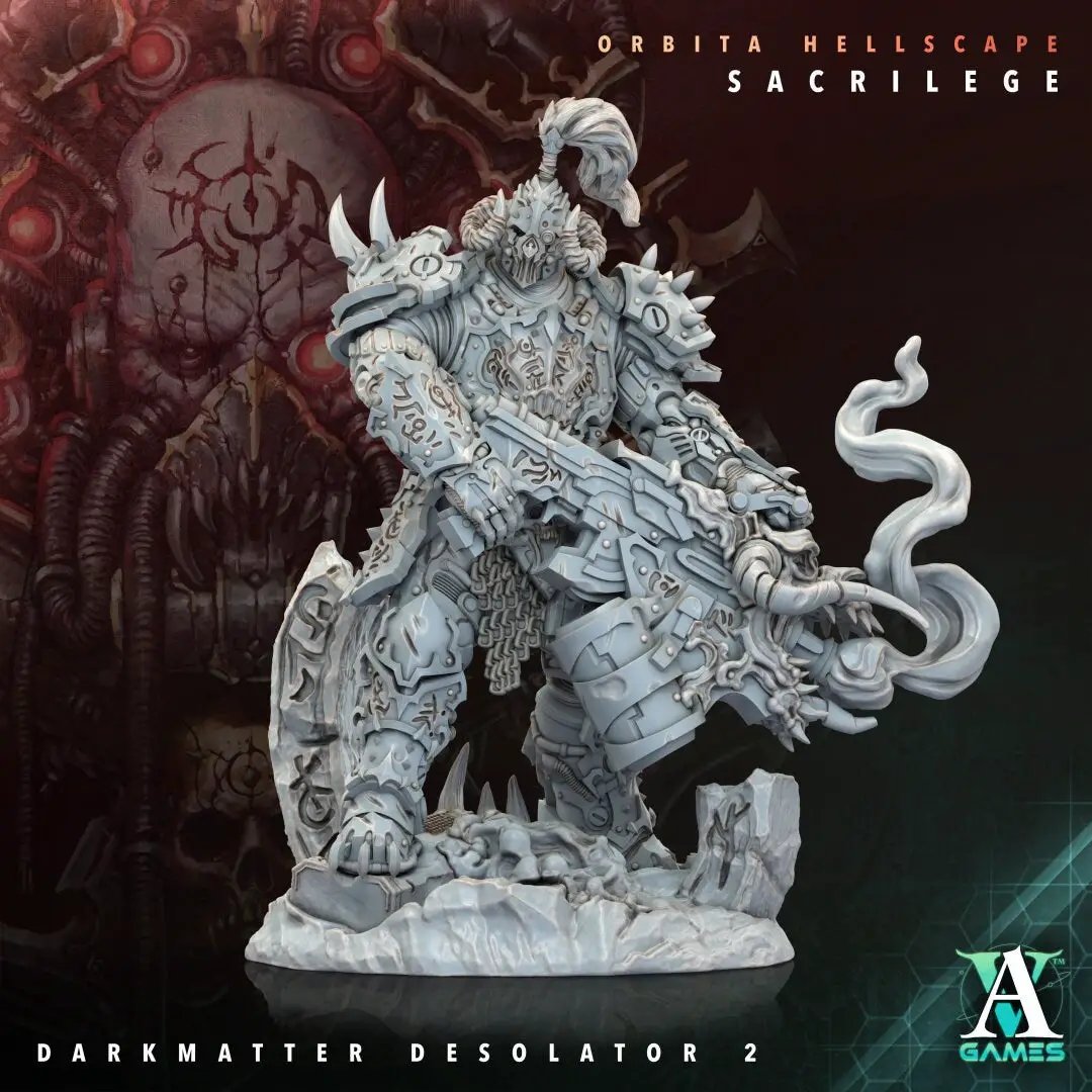 3D printed Darkmatter Desolator model by Last Hope Miniatures, featuring intricate sci-fi design and detailed textures.
