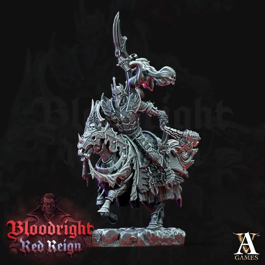 3D printed Dread Hussar model from Last Hope Miniatures, detailed fantasy soldier figure for tabletop gaming.
