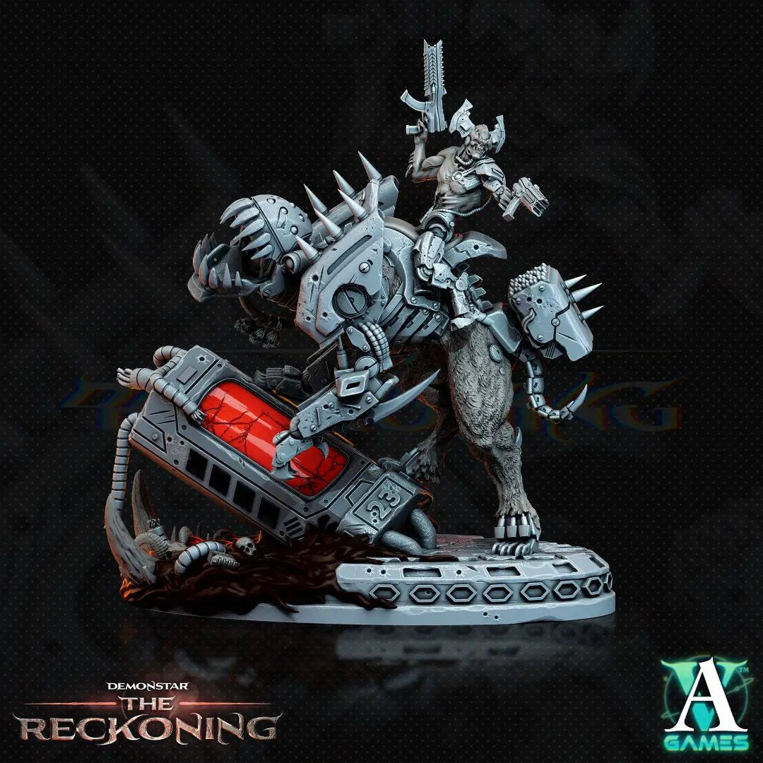 3D printed Druraka Riders model by Last Hope Miniatures for Archvillain Games, showing detailed fantasy warrior figures.
