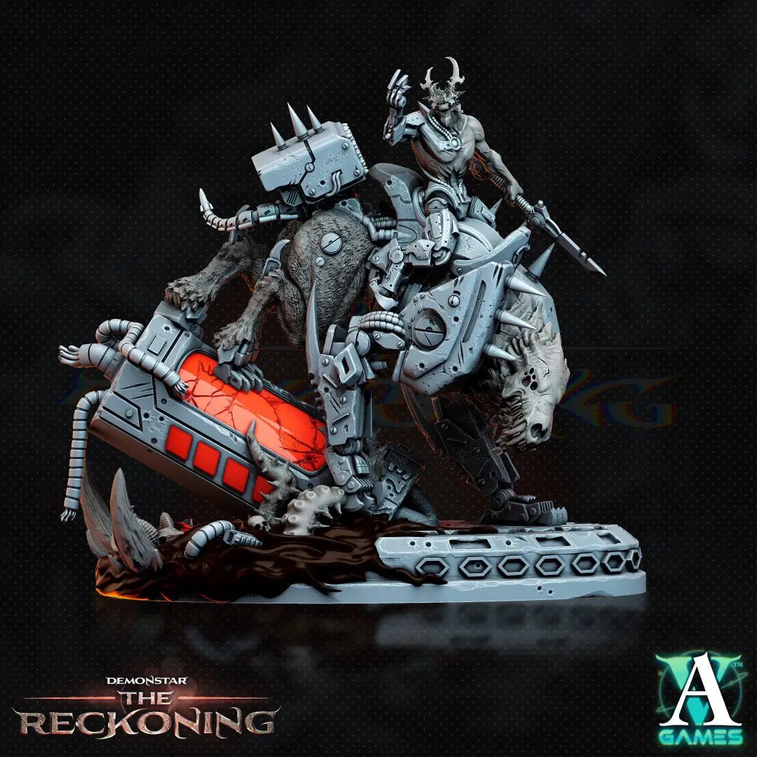 3D printed Druraka Riders model by Last Hope Miniatures, showing detailed miniature figures with dynamic poses and intricate designs.