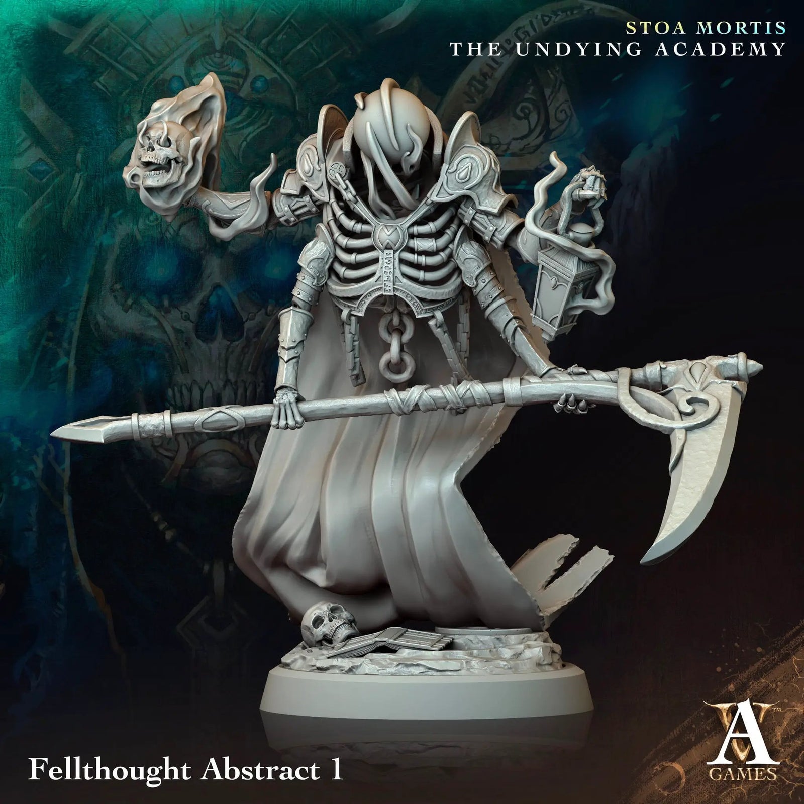 3D printed Fellthought abstract model by Last Hope Miniatures, featuring intricate design and detailed textures from Archvillain Games.