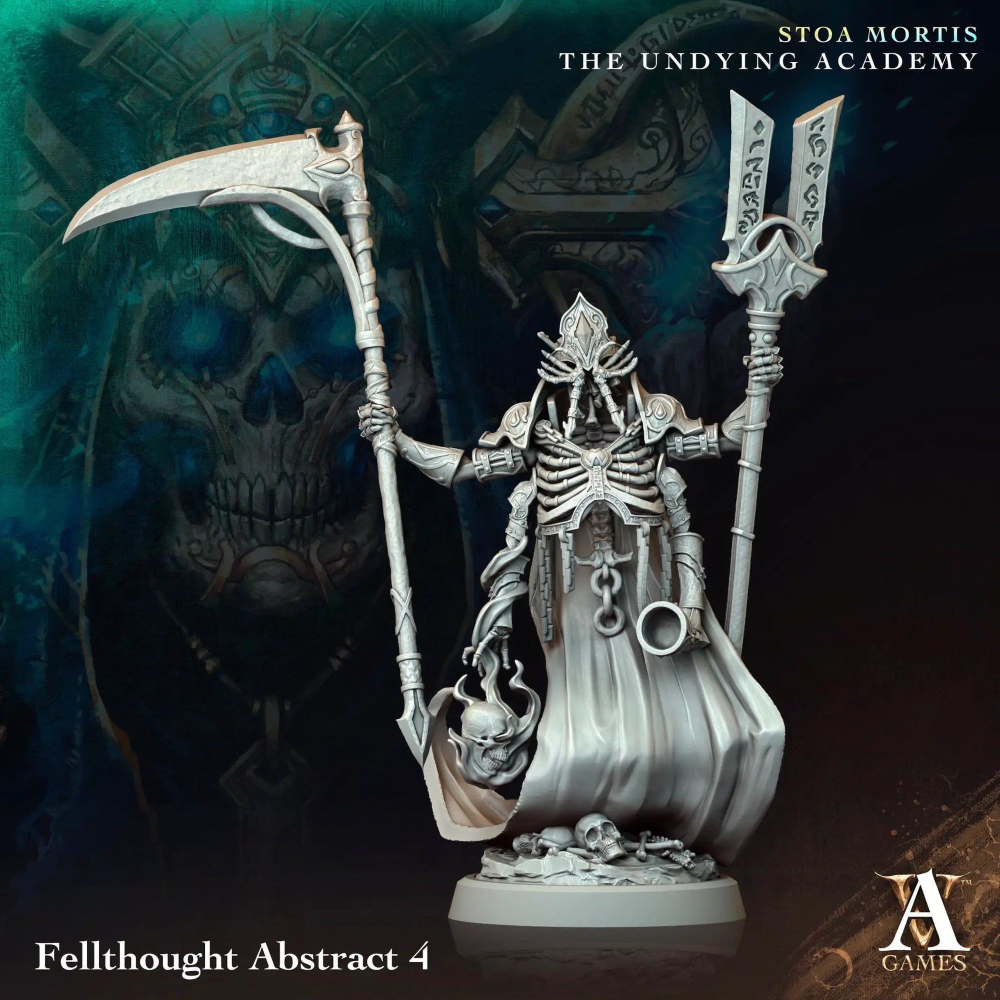 3D printed Fellthought Abstract model by Last Hope Miniatures, featuring intricate abstract design in a detailed figurine form.