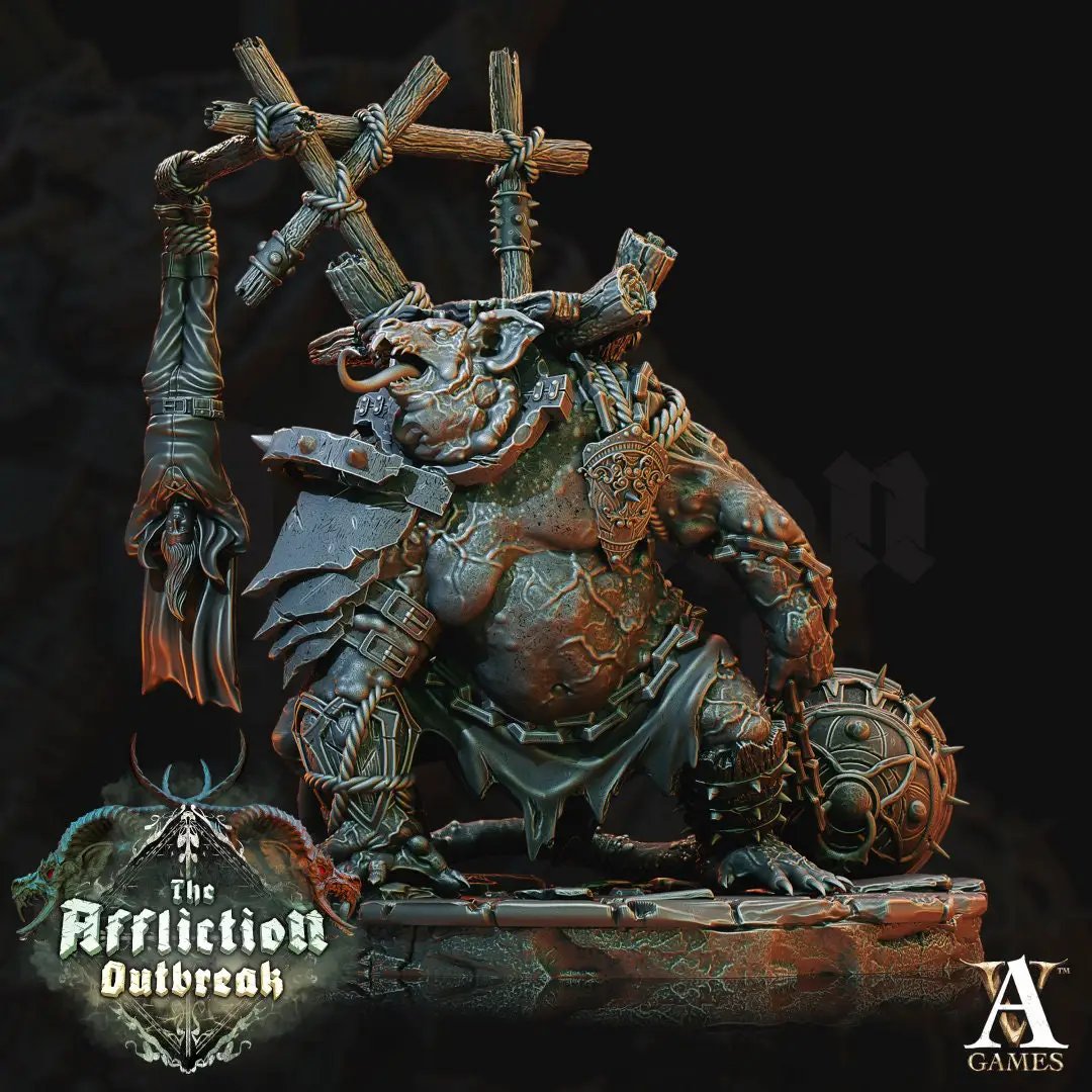 3D printed Gallows model by Last Hope Miniatures for Archvillain Games, featuring detailed wooden structure and hanging noose.