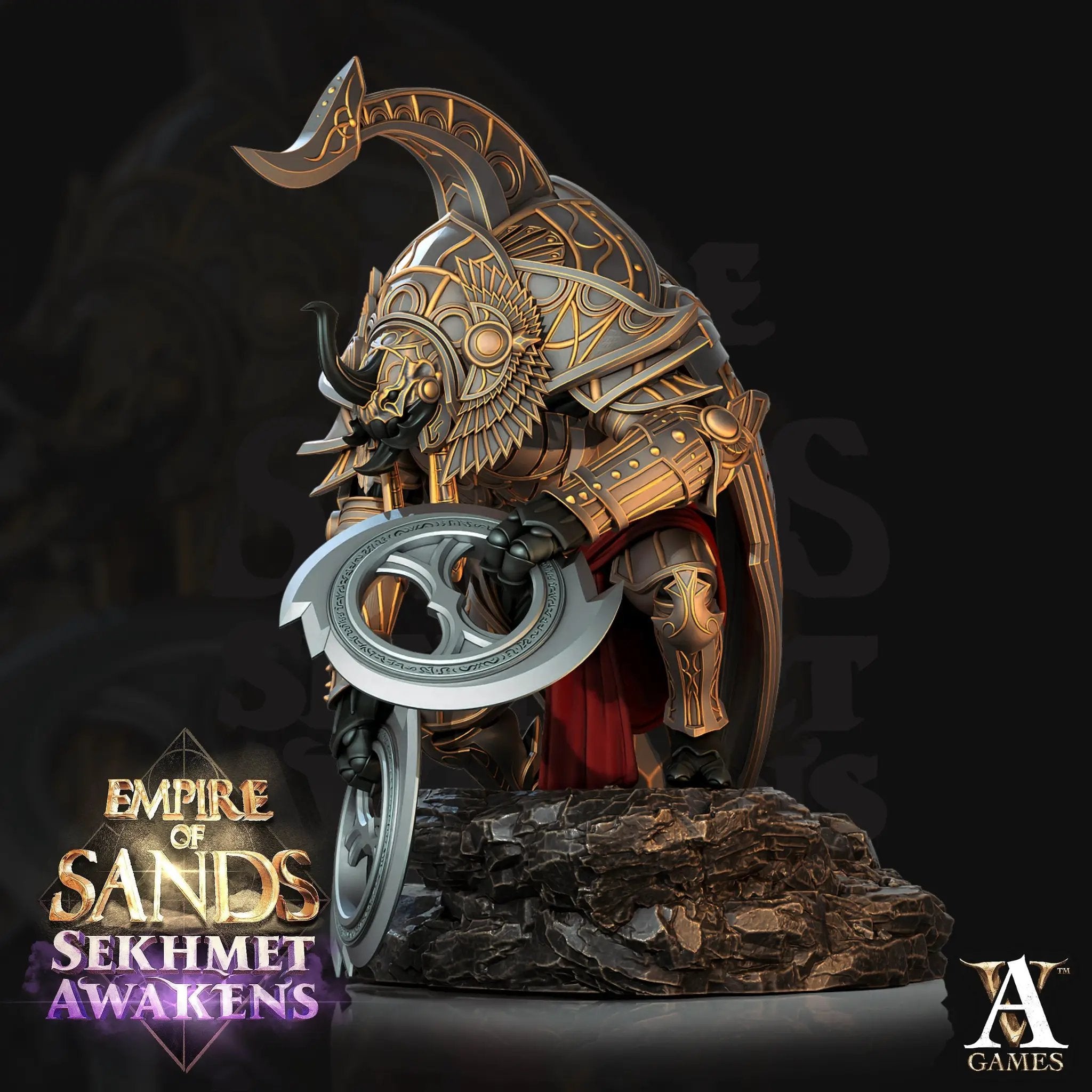 3D printed golden scarab models by Last Hope Miniatures for Archvillain Games, detailed insect sculptures on a white background.