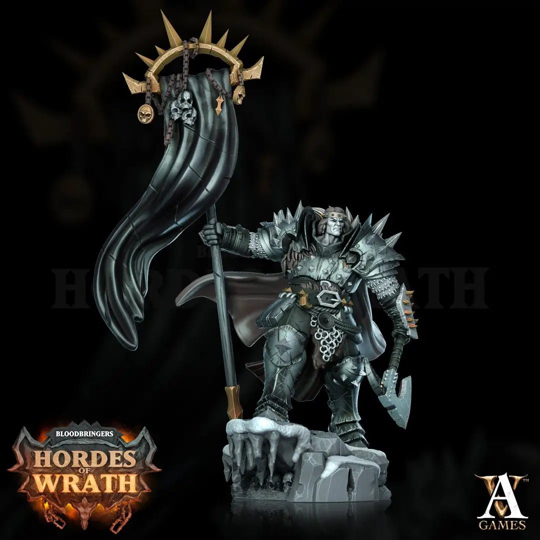 3D printed Gorkal Wrathenite model by Archvillain Games, detailed miniatures from Last Hope Miniatures line.