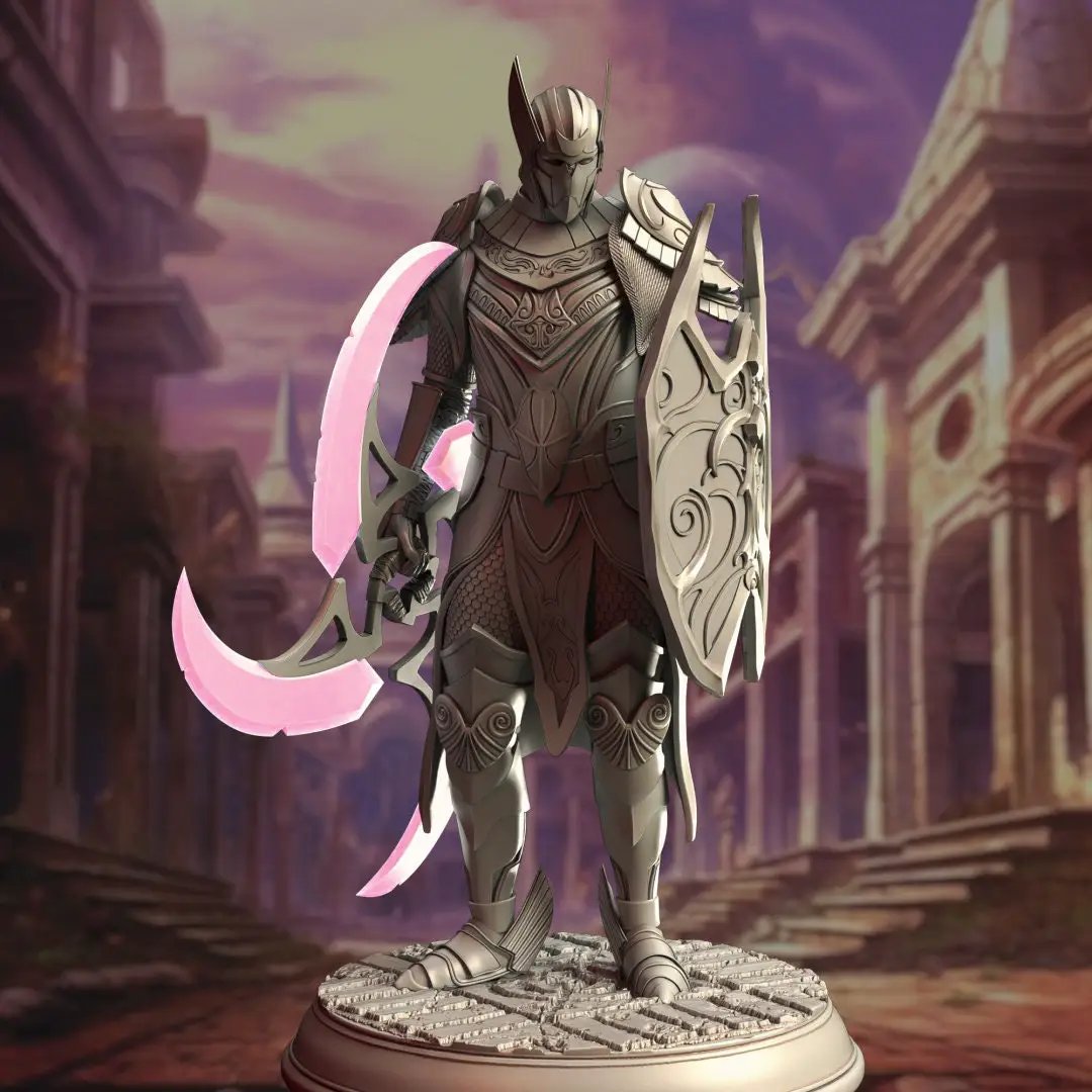 3D printed High Elf Elite Guards model by Last Hope Miniatures, featuring detailed elven armor and weaponry.