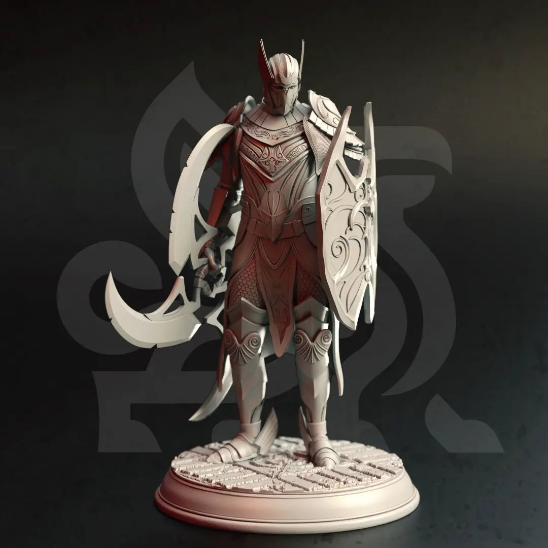 3D printed High Elf Elite Guards model by Last Hope Miniatures, featuring detailed armor and weapons from DM Stash.