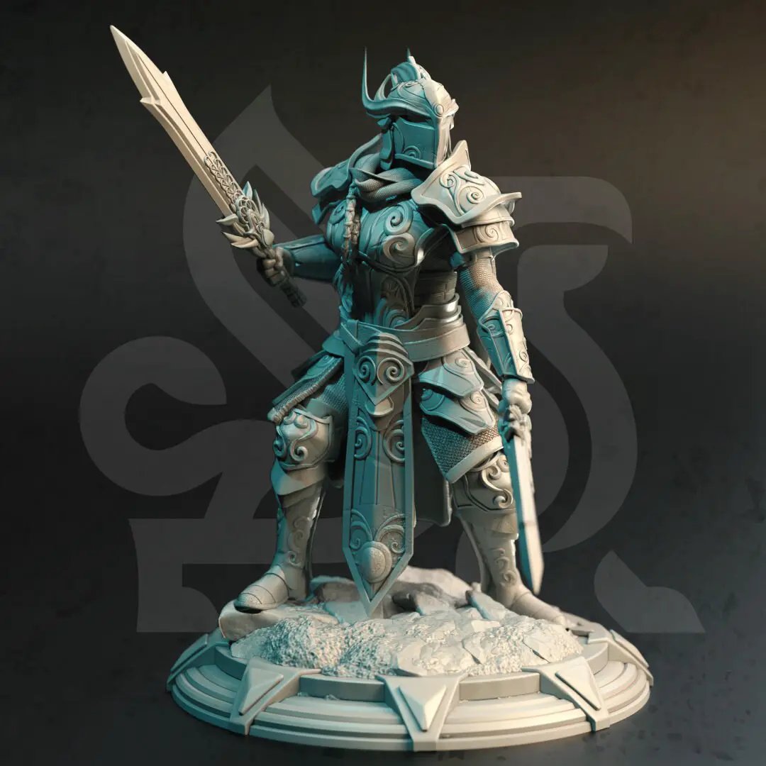 3D printed High Elven Vanguards model by Last Hope Miniatures from DM Stash, featuring detailed elven warrior figures.