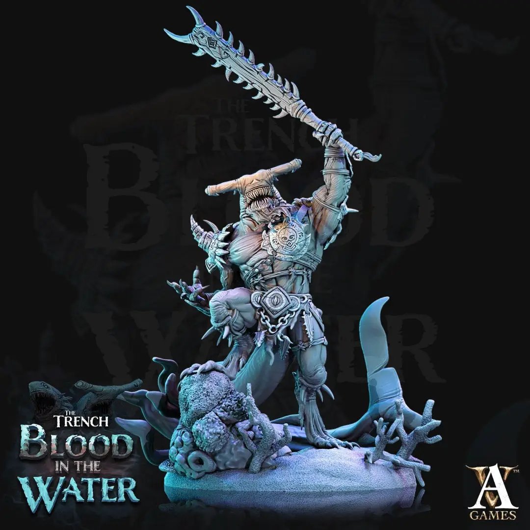 3D printed Karkhari model by Last Hope Miniatures, detailed fantasy creature from Archvillain Games, shown from front view.