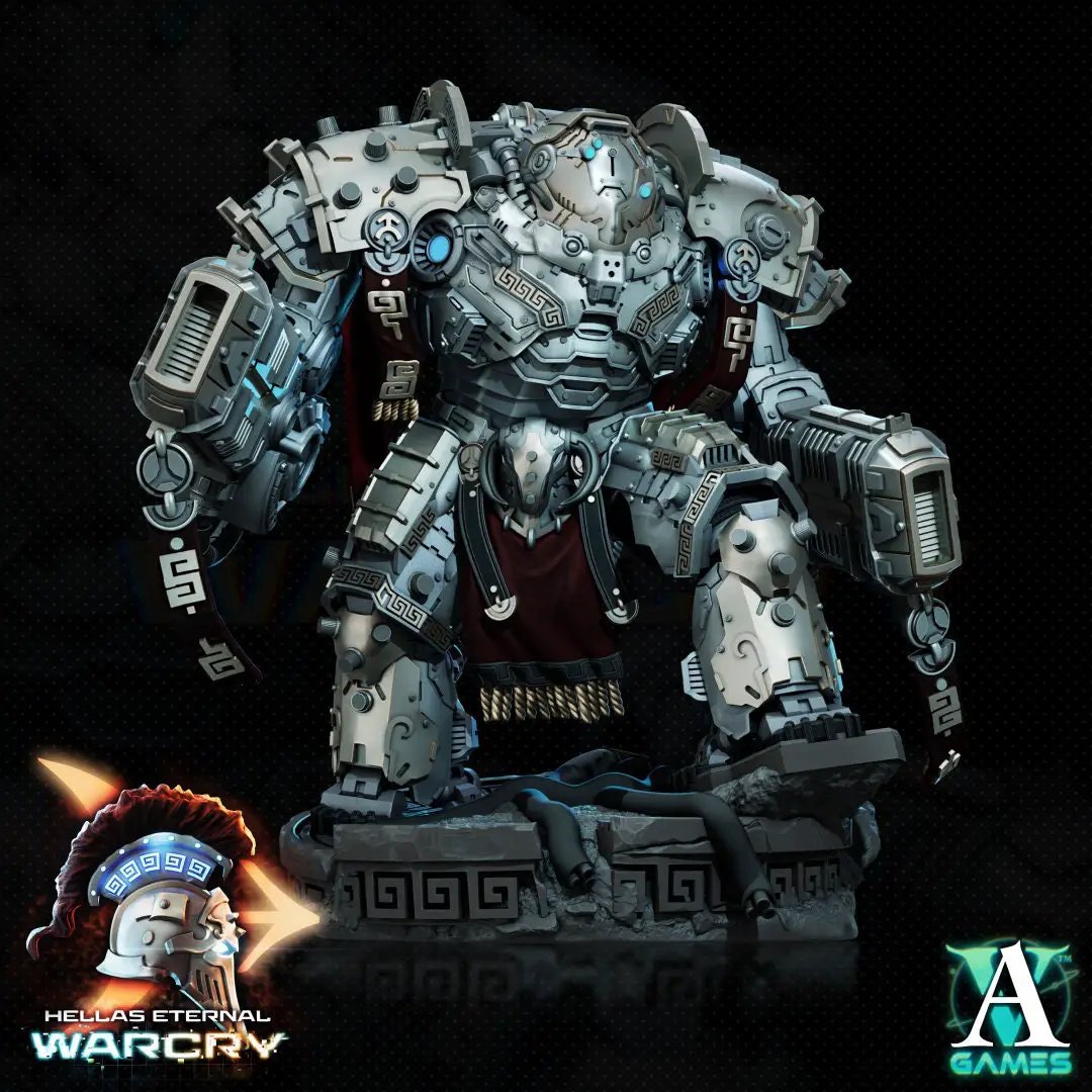 3D printed Krateos model by Archvillain Games for Last Hope Miniatures, detailed miniature figure for tabletop gaming.