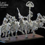 3D printed Kuakuaitl Cuetzpalli Riders model by Lost Kingdom Miniatures, five detailed miniature figures for tabletop gaming.