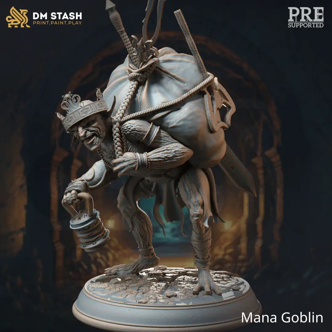 3D printed Mana Goblins model by Last Hope Miniatures, featuring detailed goblin figures in vibrant colors.