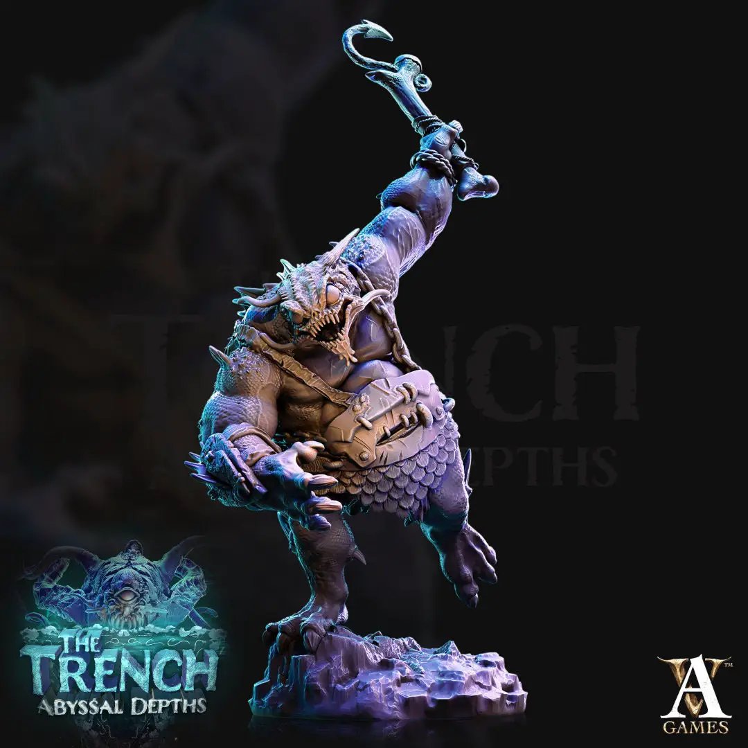 3D printed Morlok Big Boi model by Last Hope Miniatures for Archvillain Games, detailed figure with intricate textures.