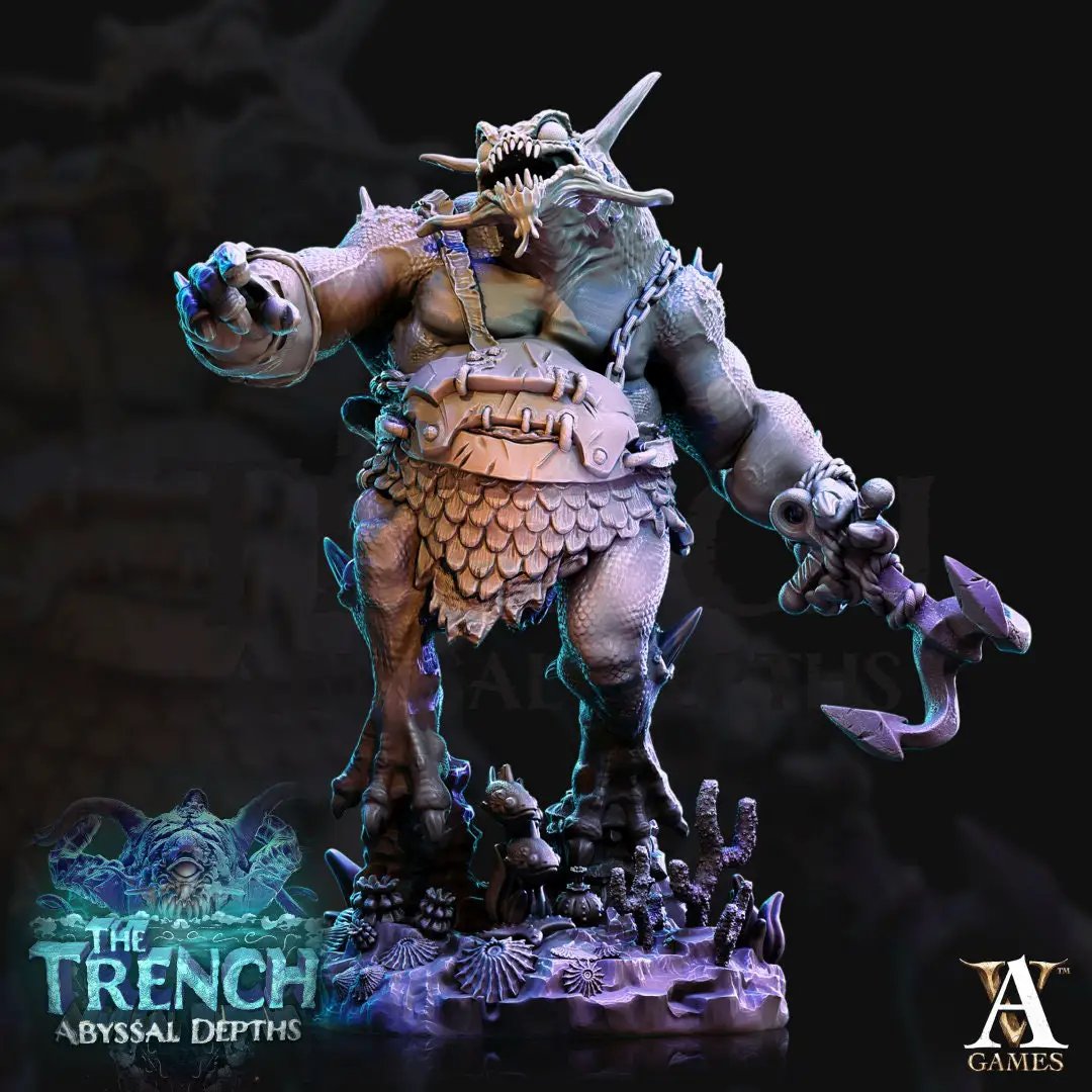 3D printed Morlok Big Boi model by Last Hope Miniatures for Archvillain Games, featuring detailed sculpt and intricate design.