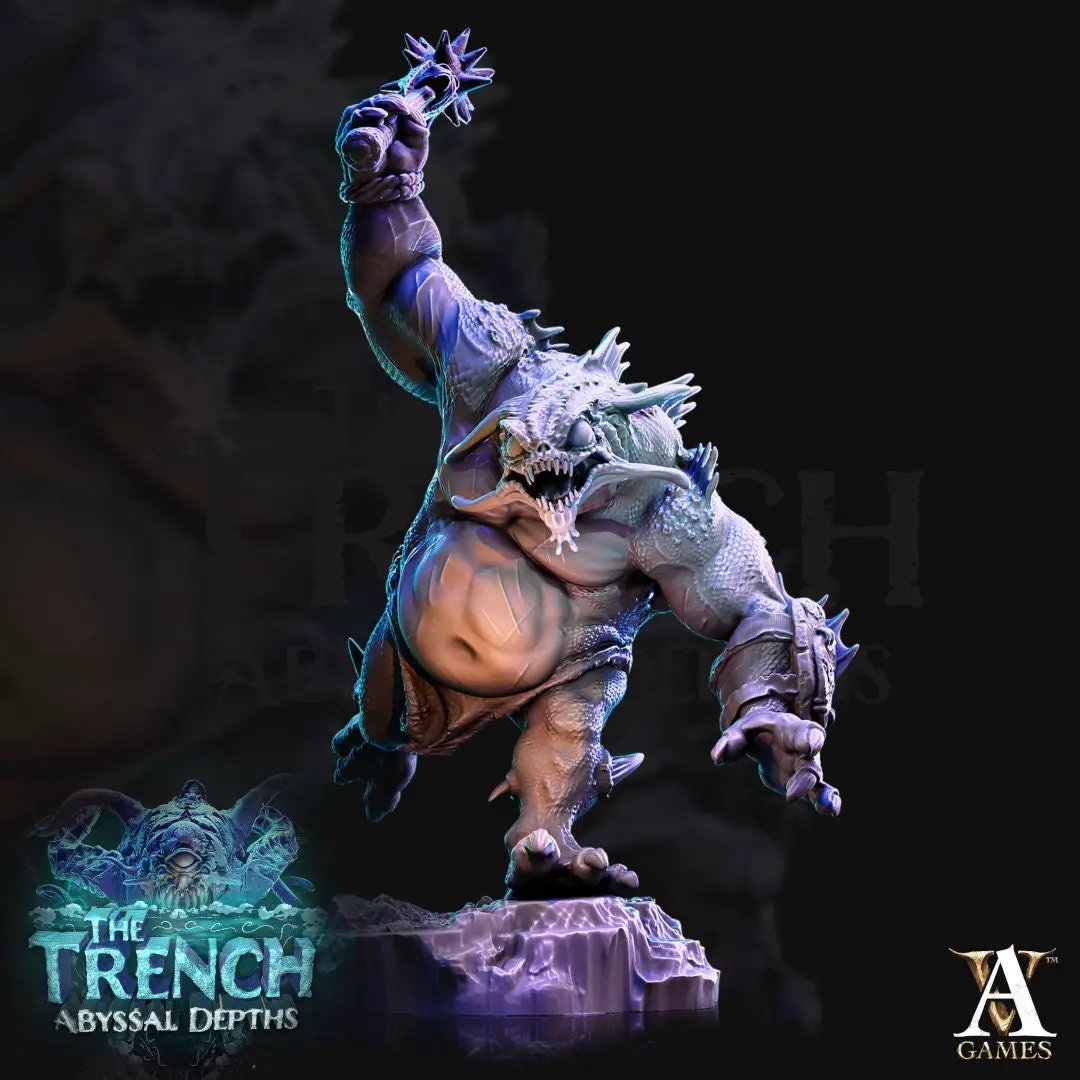 3D printed Morlok Big Boi model by Last Hope Miniatures for Archvillain Games, featuring detailed sculpt and textured surface.