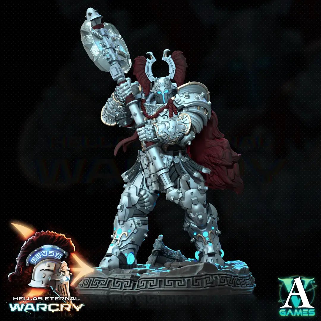 3D printed Myrmidon model by Archvillain Games, featuring detailed miniature sculpt from Last Hope Miniatures.