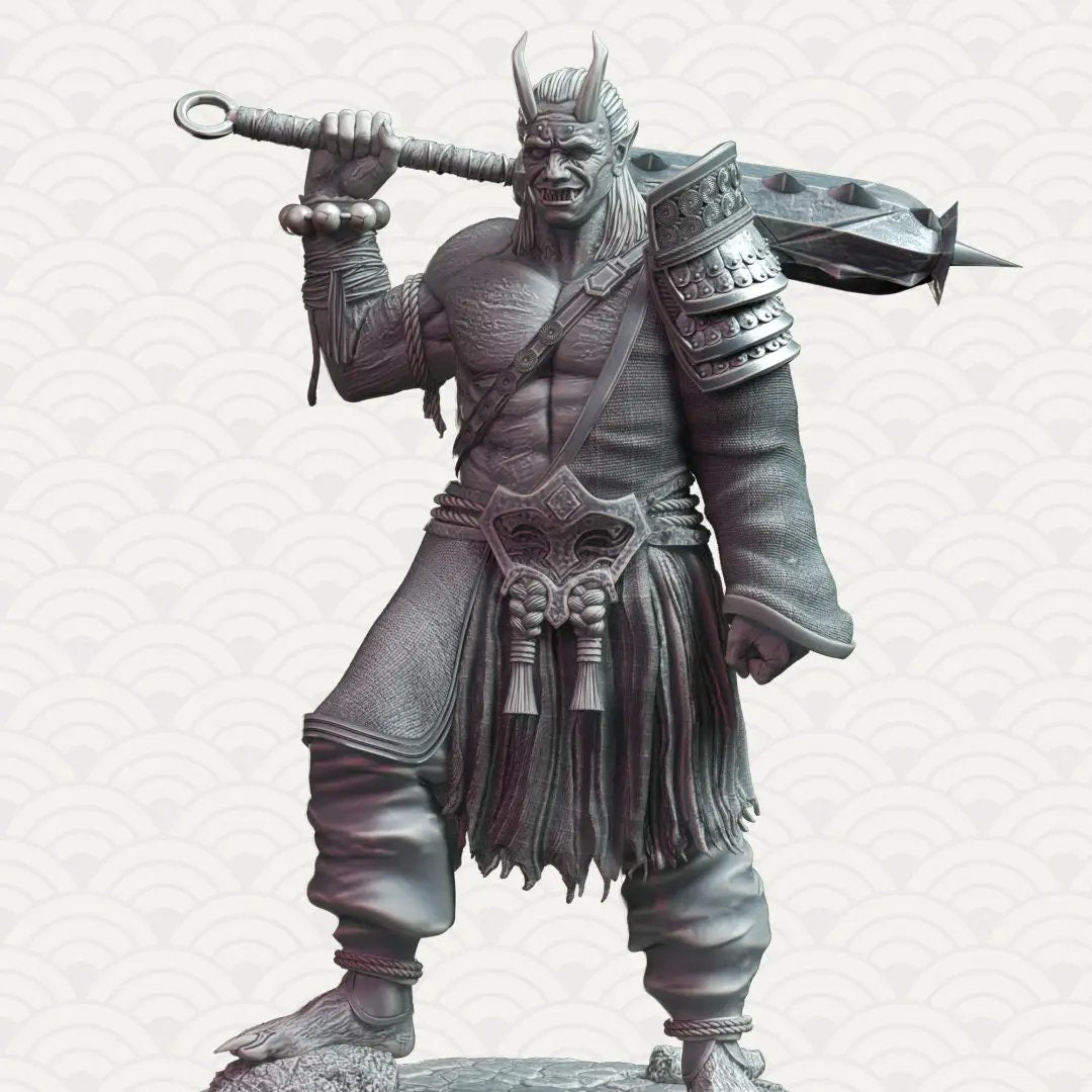 3D printed Oni Onslaughters model by Last Hope Miniatures for DM Stash, featuring detailed Japanese demon warrior design.