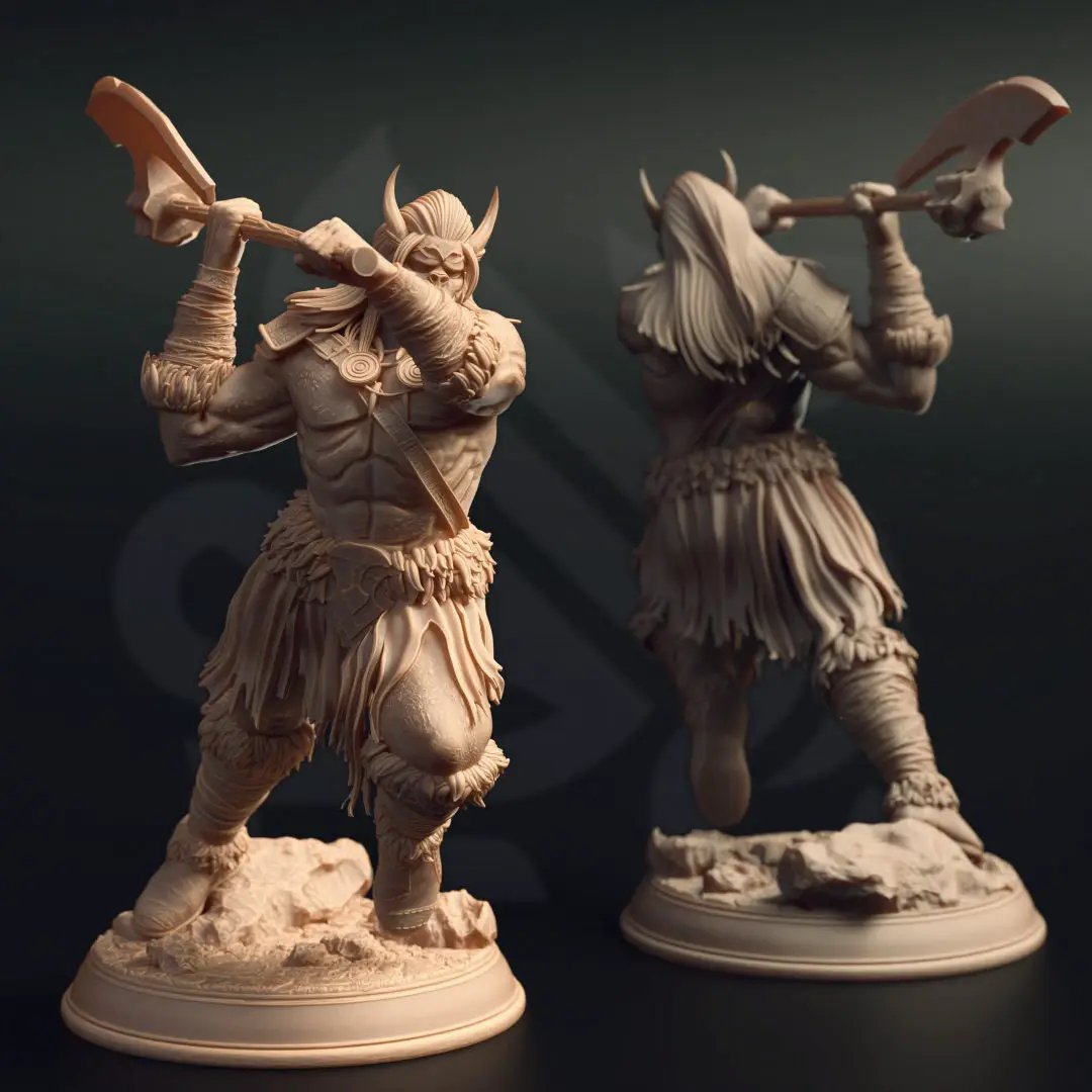 3D printed Orc tribal warrior model by Last Hope Miniatures, featuring detailed orc figure with tribal armor and weapons.