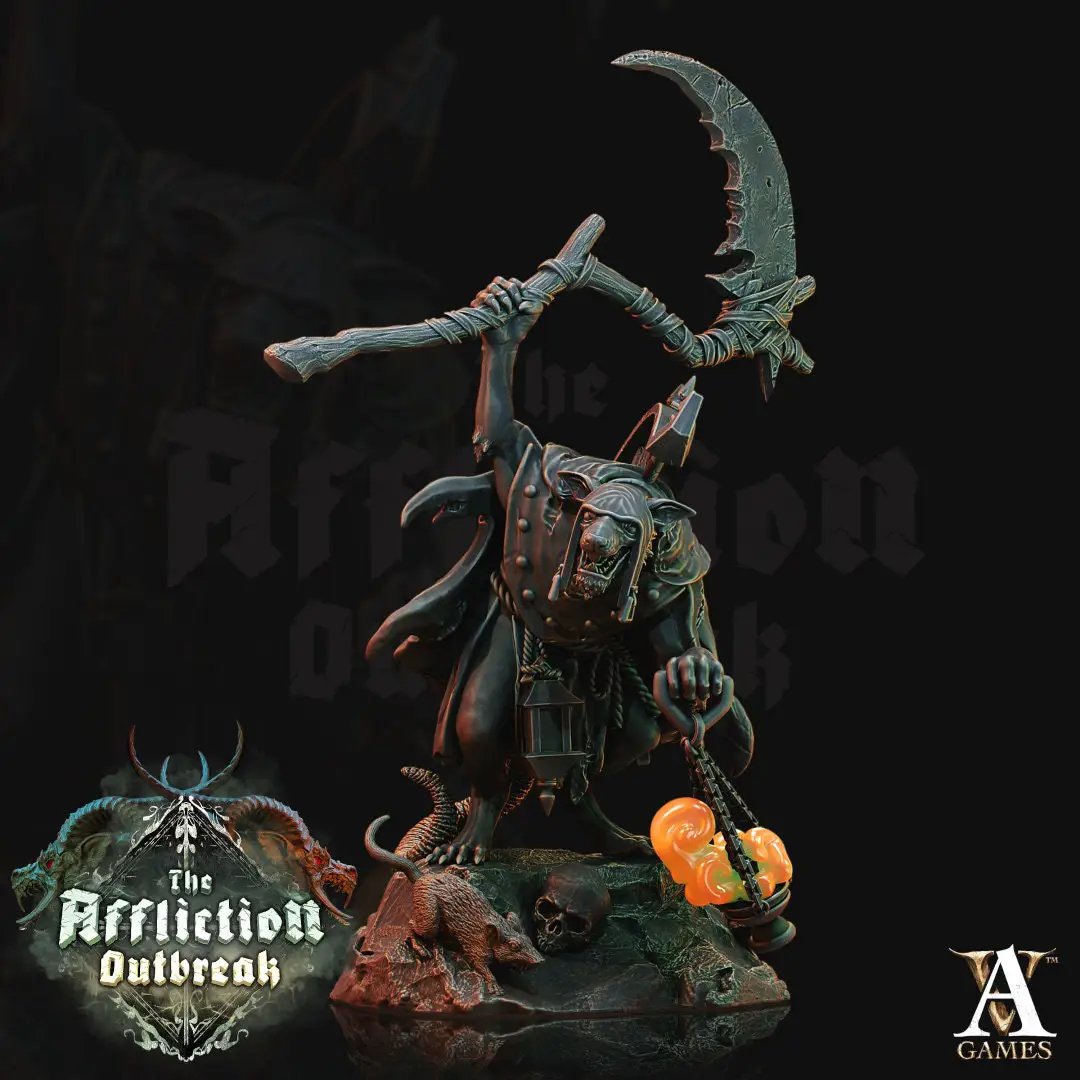 3D printed Plague Chanter model by Archvillain Games, detailed miniature from Last Hope Miniatures collection.