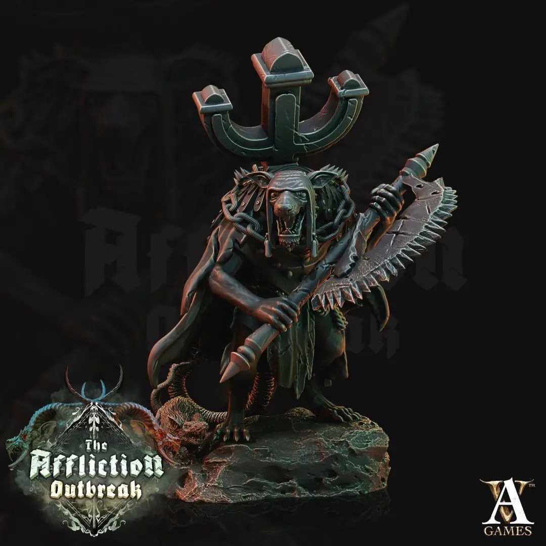 3D Printed Plague Chanter by Archvillain Games by Last Hope Miniatures