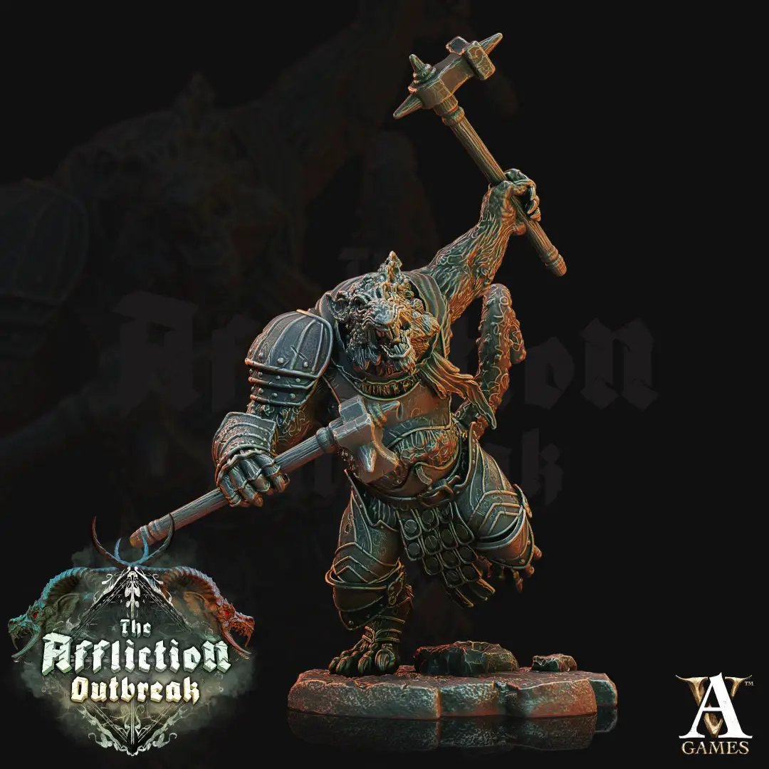 3D printed Ratwatch model by Last Hope Miniatures for Archvillain Games, detailed rat figure with mechanical elements and intricate design.