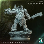 3D printed Rotting Cohort model by Last Hope Miniatures for tabletop gaming, featuring decayed undead figures with detailed textures.