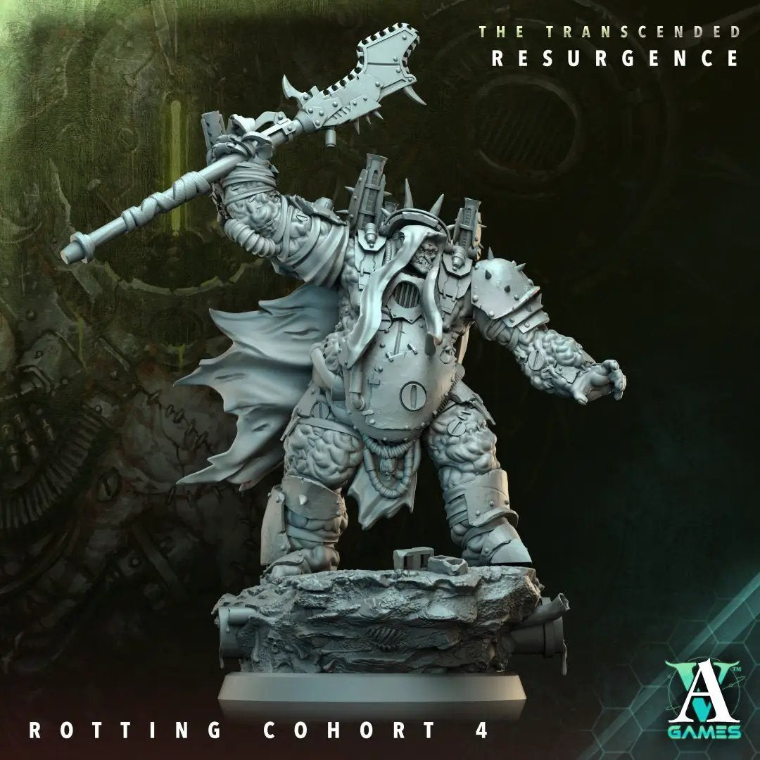 3D printed Rotting Cohort model by Last Hope Miniatures, detailed undead figure from Archvillain Games for tabletop gaming.
