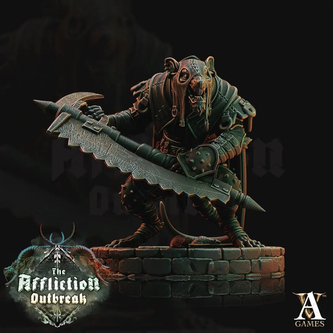 3D printed Shadow Molars model by Last Hope Miniatures from Archvillain Games, showing detailed, dark fantasy creature design.