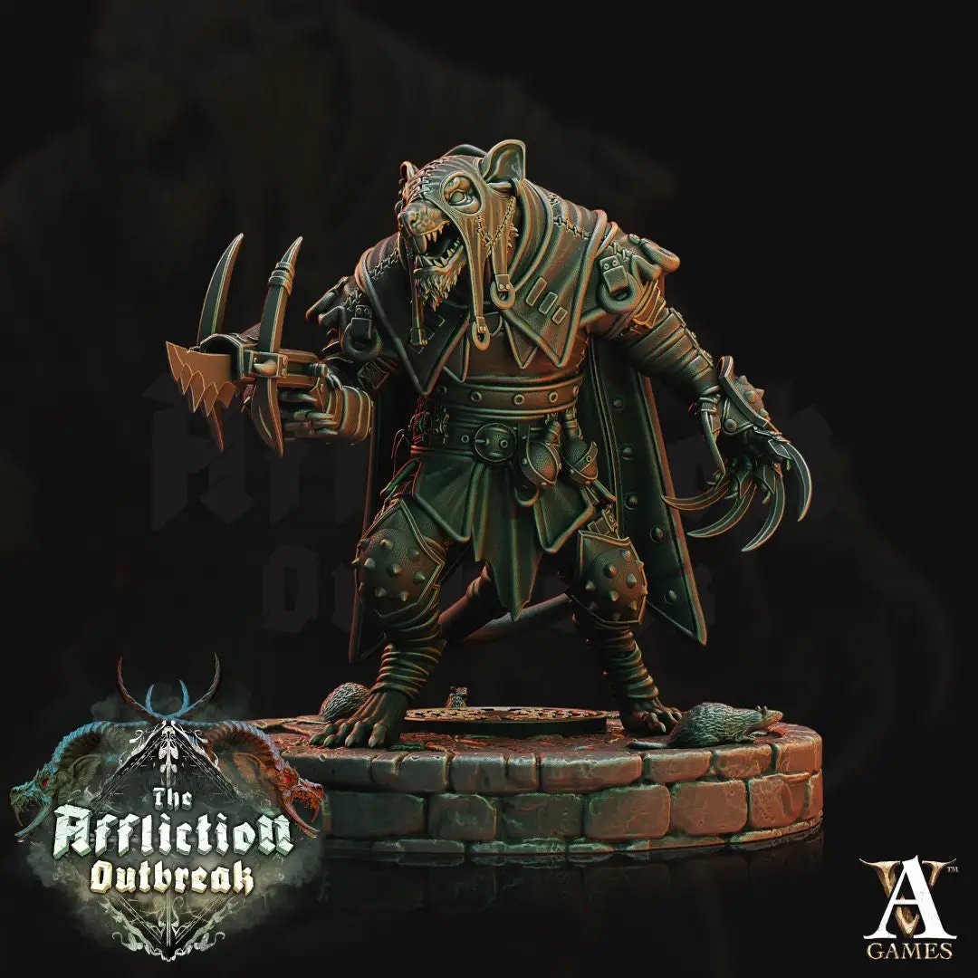 3D printed Shadow Molars model by Last Hope Miniatures, detailed miniature figure from Archvillain Games for tabletop gaming.