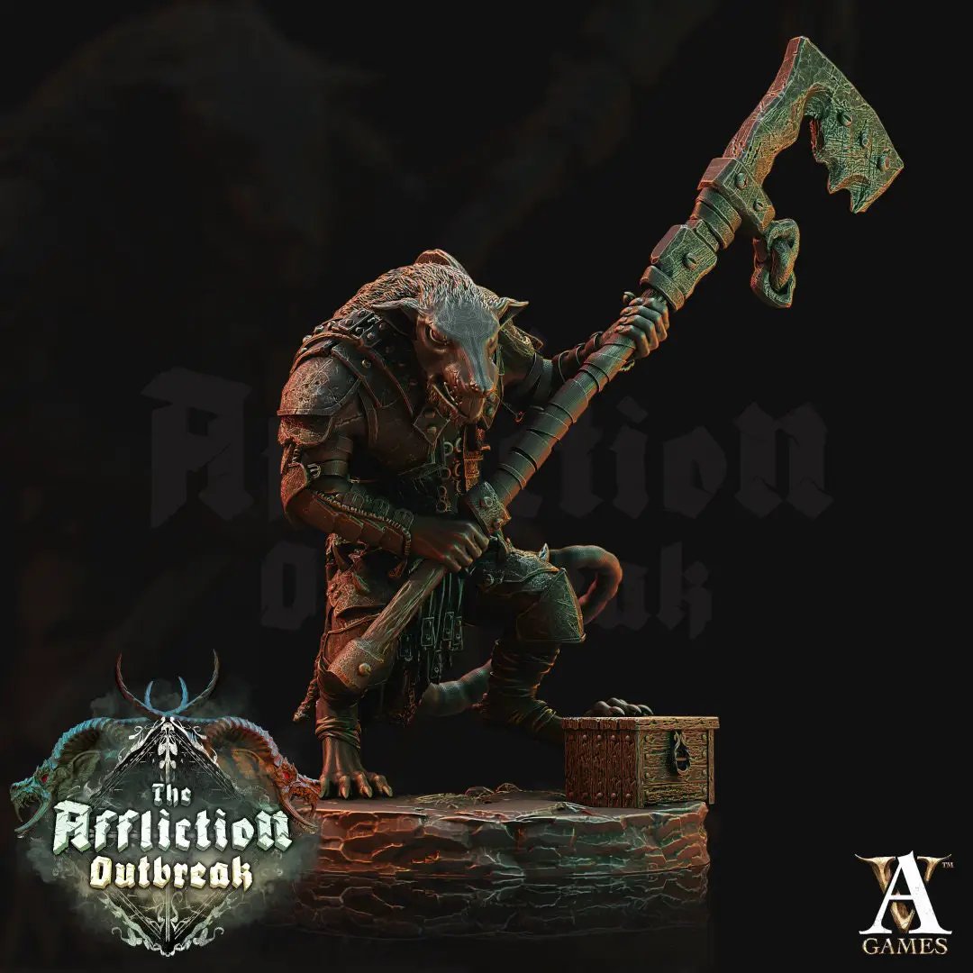 3D printed Slumrat Guerillas model by Last Hope Miniatures for Archvillain Games, featuring detailed rat-themed figures.