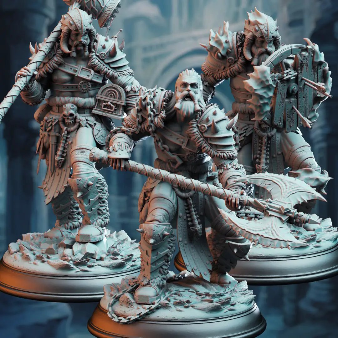 3D printed Snow Giants model by Last Hope Miniatures, showcasing detailed icy creature figures from DM Stash.