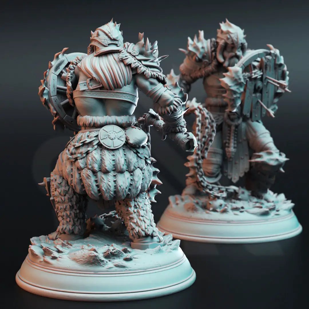 3D printed Snow Giants model by Last Hope Miniatures, detailed fantasy figures from DM Stash.