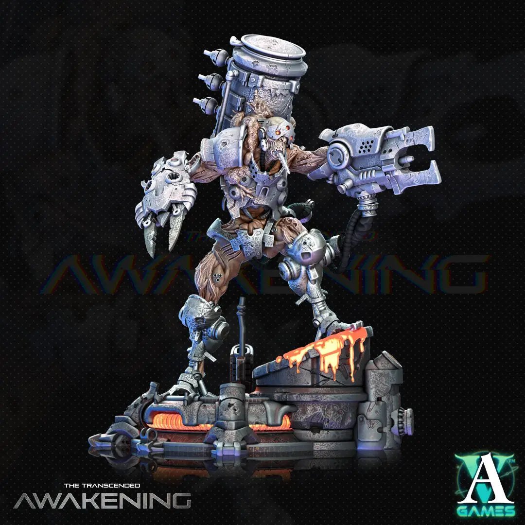 3D printed Transcended Reservoirs model by Last Hope Miniatures for Archvillain Games, featuring detailed sci-fi terrain elements.