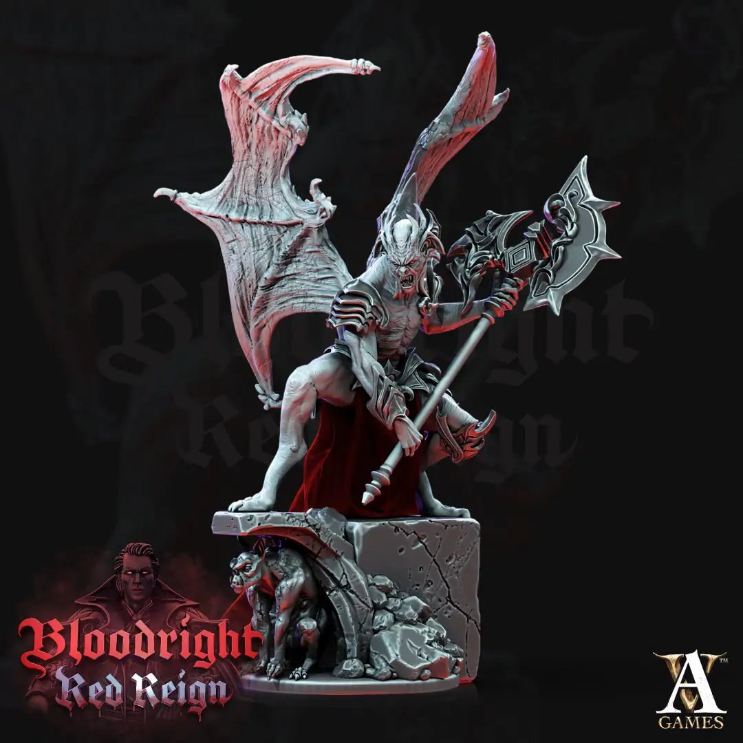 3D printed Vampire Elder model by Last Hope Miniatures for Archvillain Games, detailed fantasy mini figure on a base.