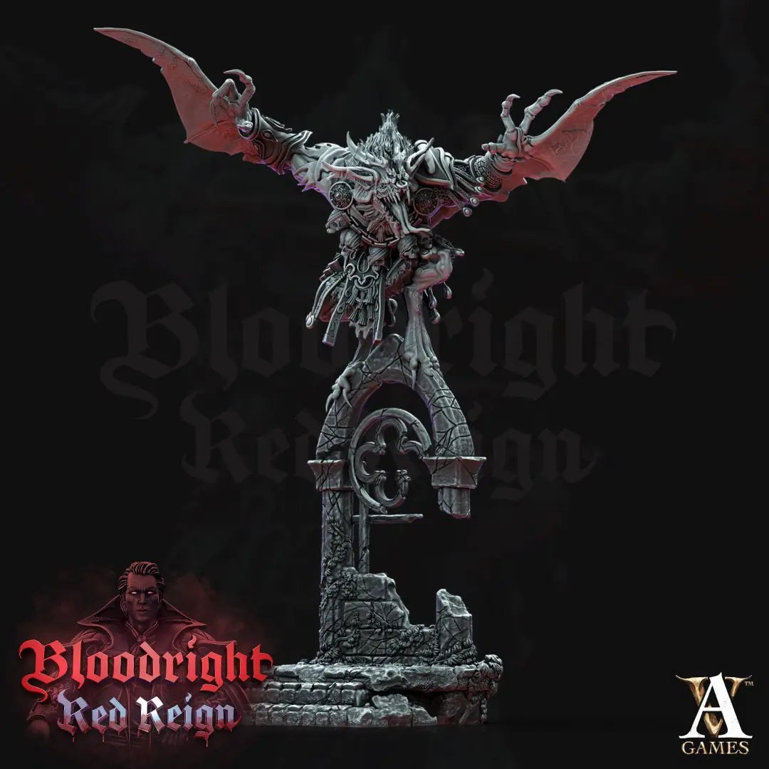 Detailed 3D printed Vampire Miasma model by Last Hope Miniatures for Archvillain Games, featuring a dark fantasy creature with intricate details.