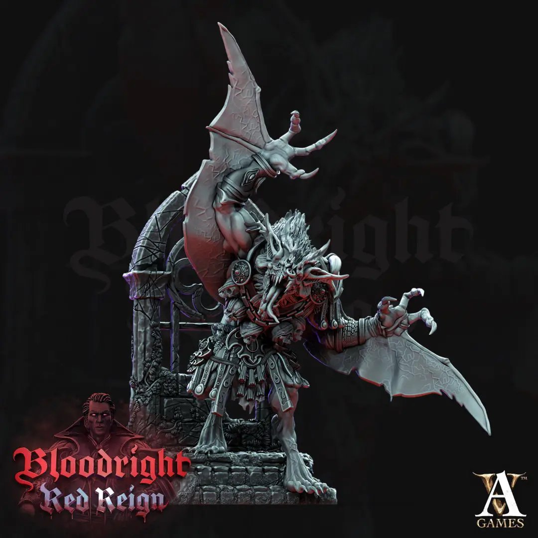3D printed Vampire Miasma model by Last Hope Miniatures for Archvillain Games, featuring a dark, eerie creature with detailed textures.