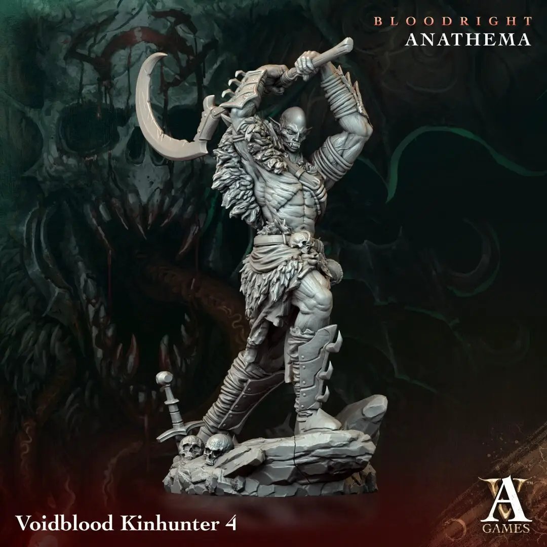 3D printed Voidblood Kinhunter model by Last Hope Miniatures for Archvillain Games, showcasing detailed alien creature design.