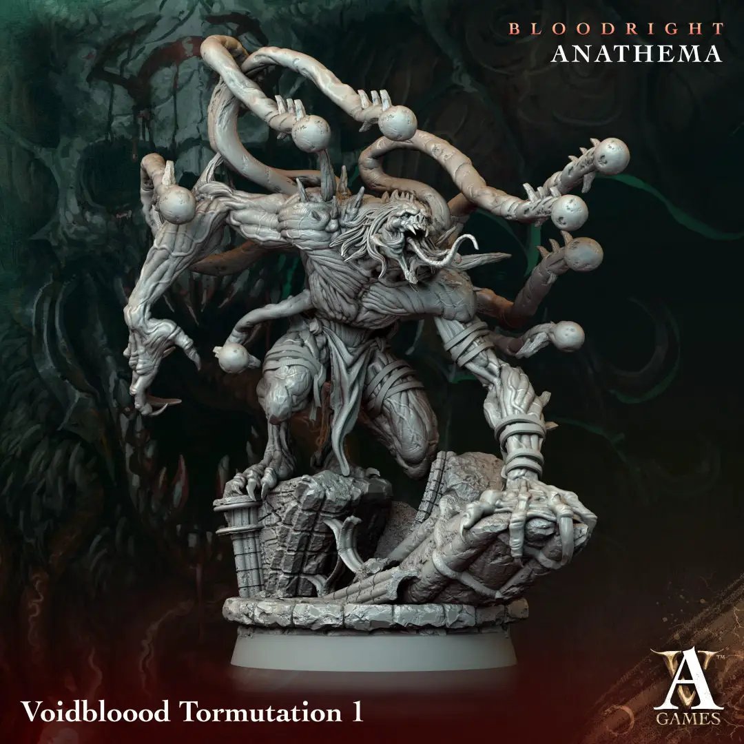 3D printed Voidblood Tormutation model by Last Hope Miniatures, featuring detailed, monstrous creature with intricate textures and ominous design.