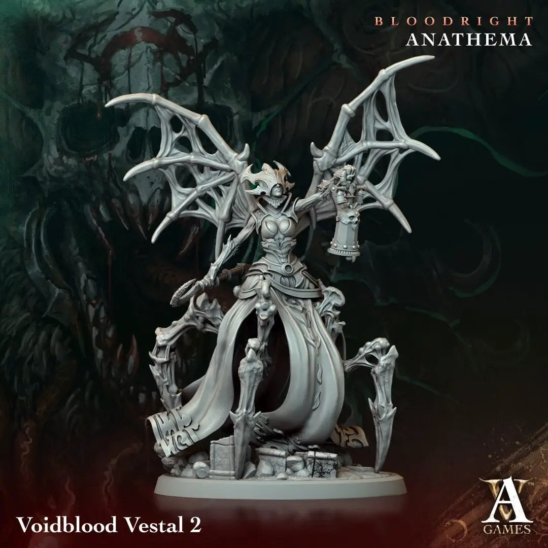 3D printed Voidblood Vestal model by Archvillain Games, detailed miniature figure from Last Hope Miniatures collection.