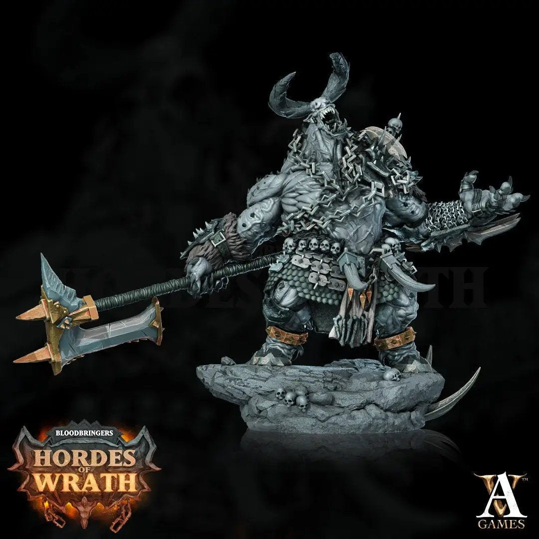 3D printed Wrathogar model by Archvillain Games, detailed fantasy creature miniature from Last Hope Miniatures collection.