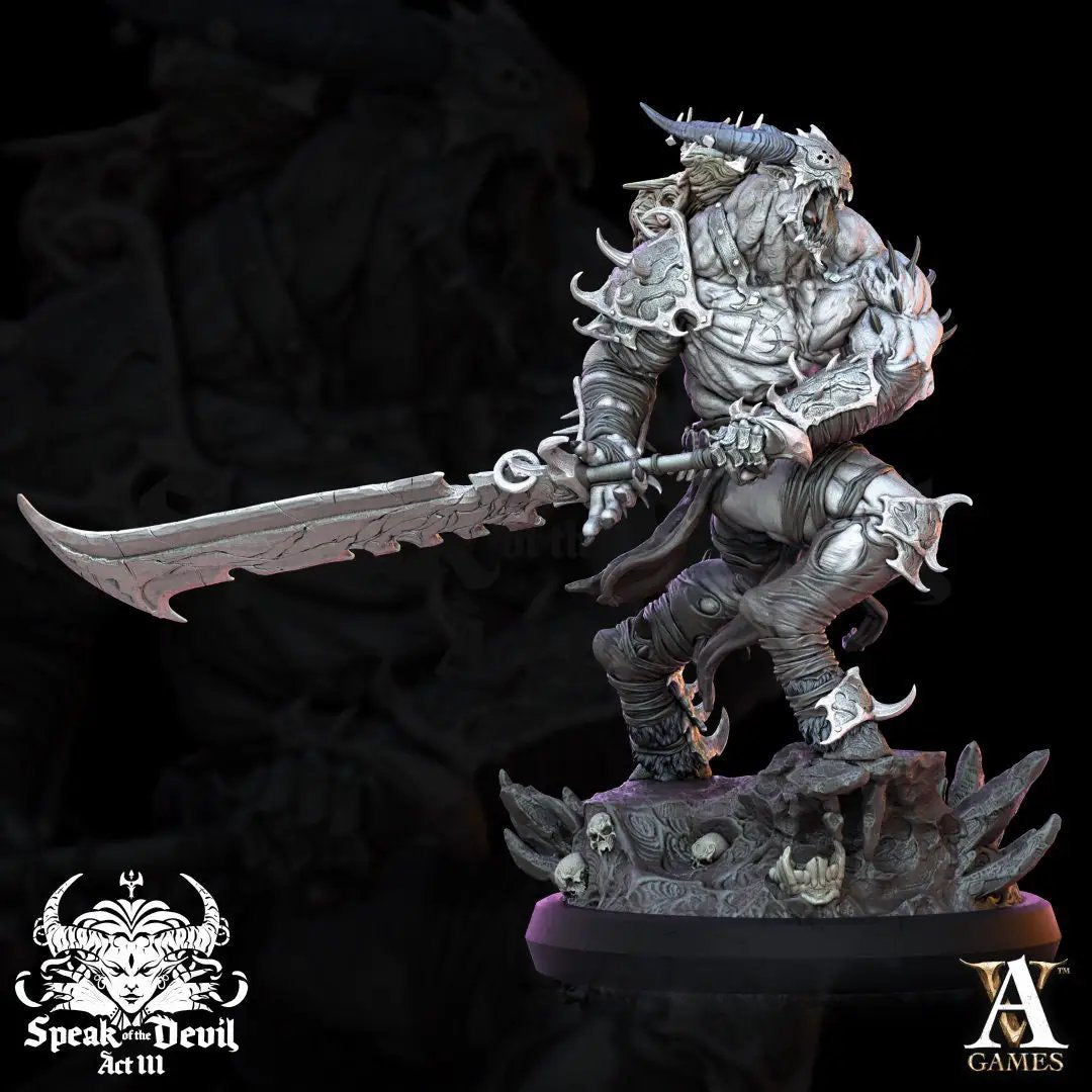 3D printed Marnak'Nai model by Last Hope Miniatures, detailed fantasy creature from Archvillain Games, shown in high-resolution image.
