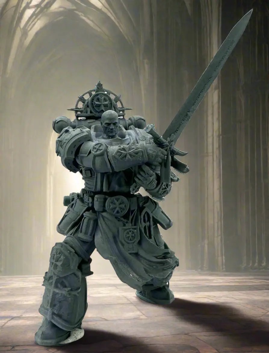 3D Printed High Templar model by 3DArtGuy Miniatures, detailed sci-fi figure from Last Hope Miniatures collection.
