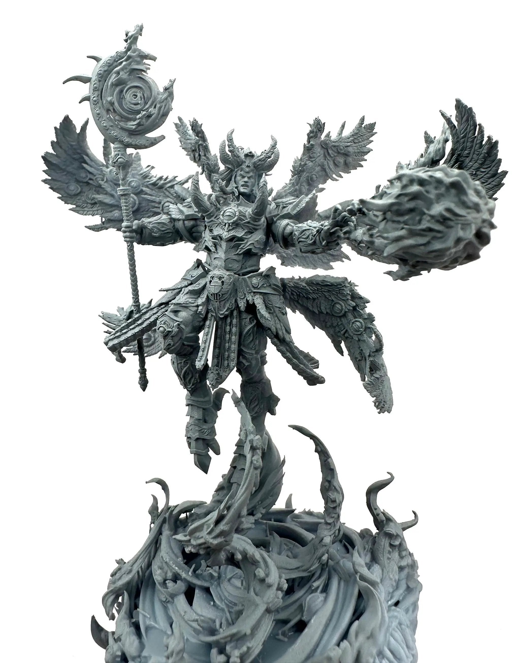 3D printed giant wizard model by 3DArtGuy Miniatures, detailed fantasy figure from Last Hope Miniatures.
