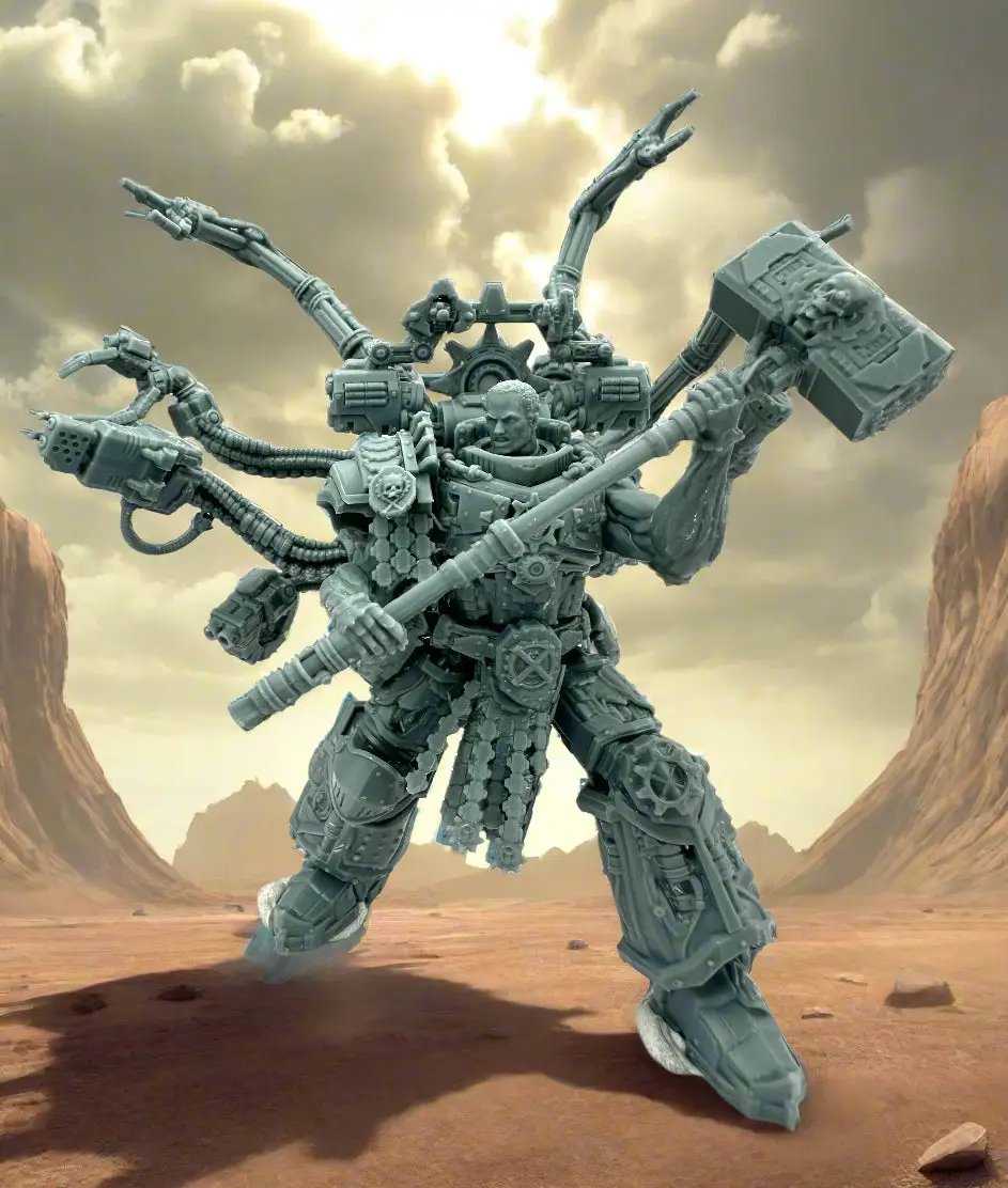 3D printed Master Forges model by 3DArtGuy Miniatures, detailed miniature sculpture for tabletop gaming by Last Hope Miniatures.