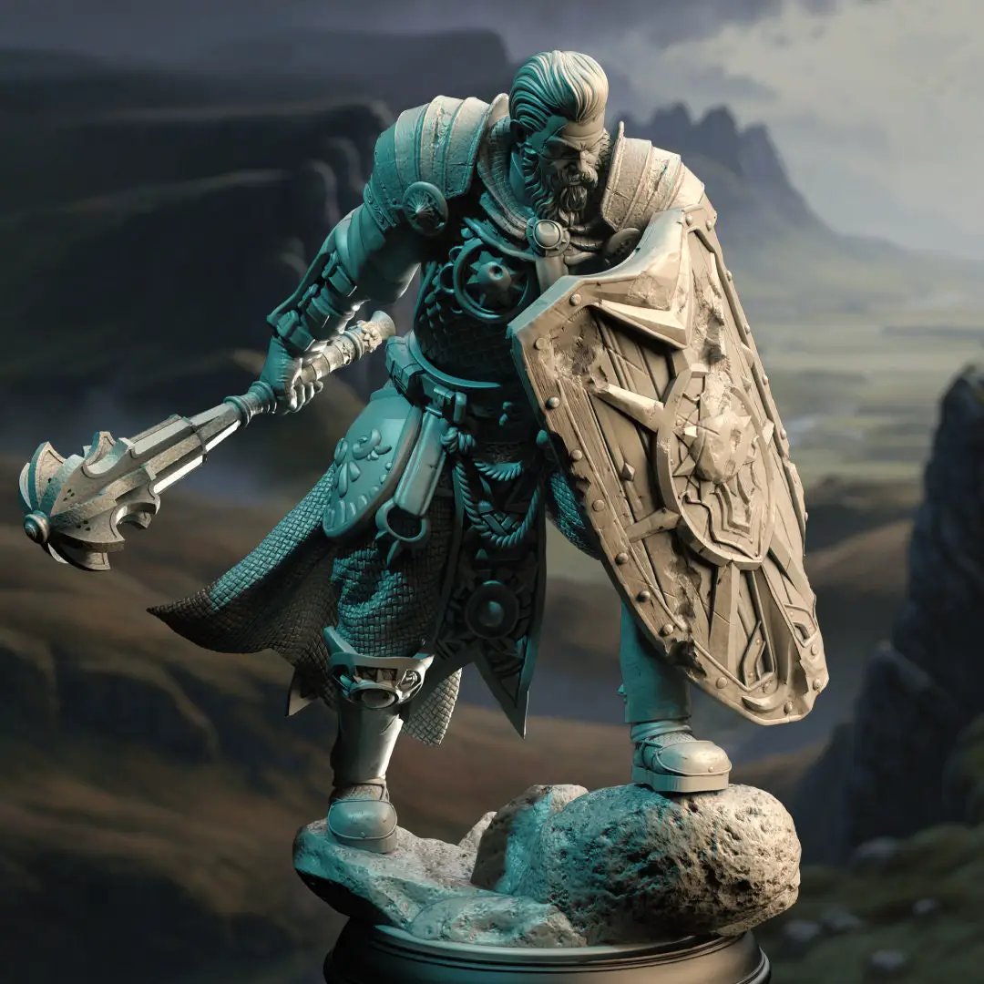 3D printed Twin Sun Clerics model by Last Hope Miniatures, featuring detailed miniature figures for tabletop gaming.