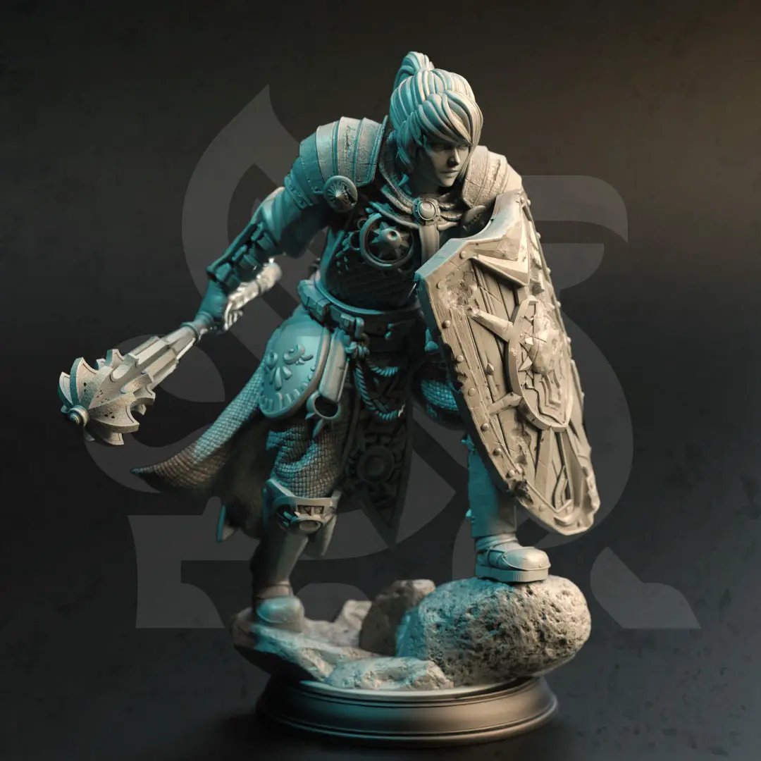 3D printed Twin Sun Clerics model by Last Hope Miniatures for Dungeons & Dragons or tabletop gaming.