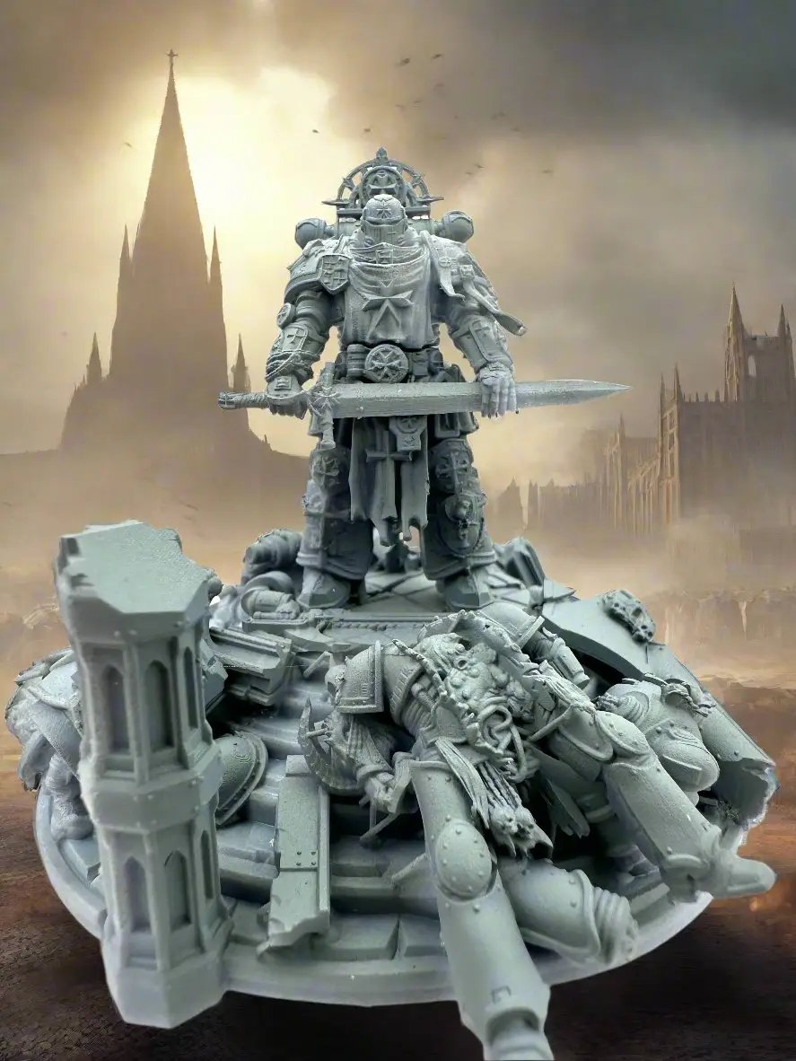 3D Printed High Templar diorama model by Last Hope Miniatures, featuring detailed StarCraft-inspired miniature with intricate design.