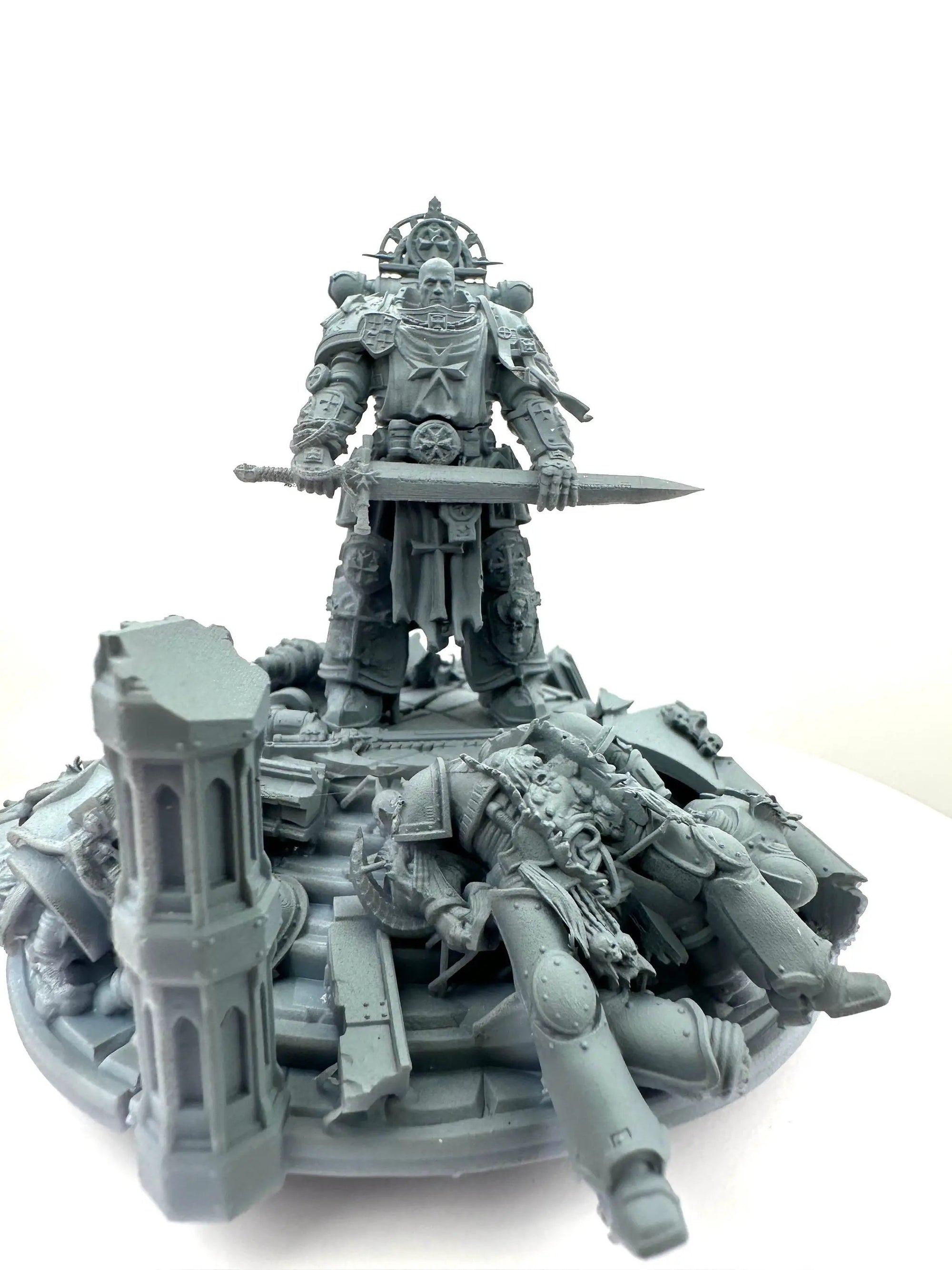 3D printed High Templar diorama model by Last Hope Miniatures, featuring detailed sci-fi character and base display art.